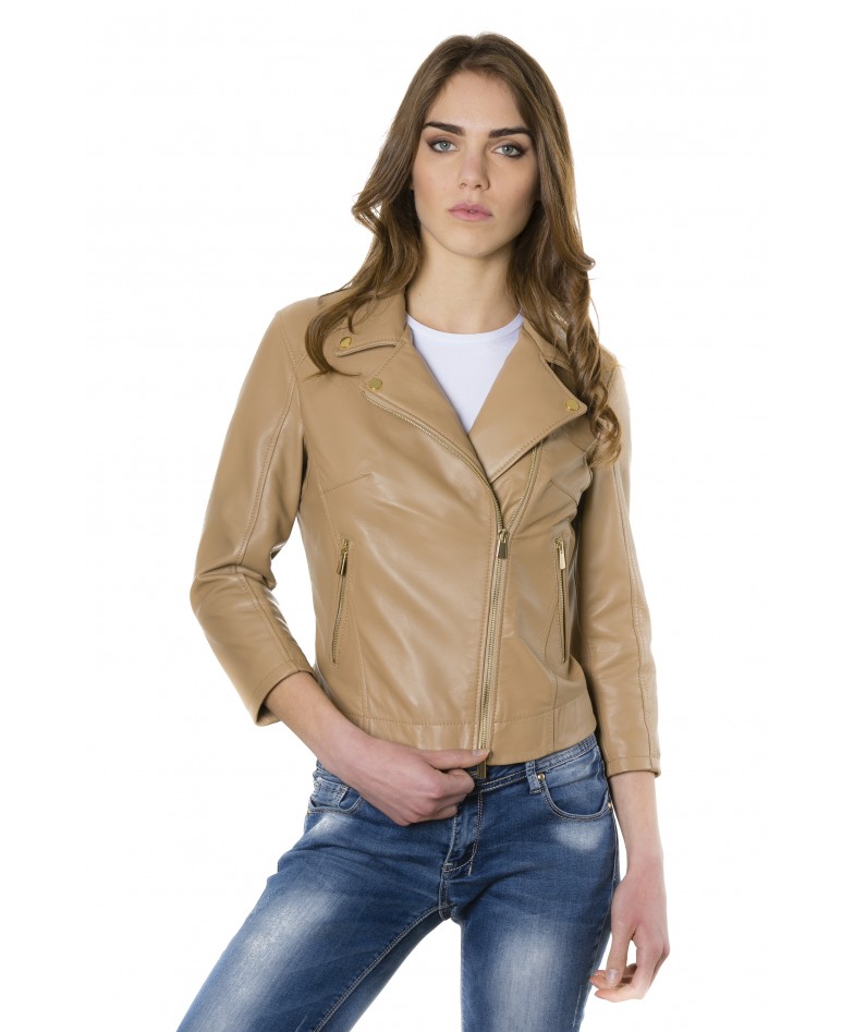cocoa brown lambskin perfecto jacket handcrafted three