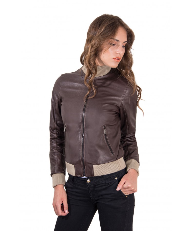 handmade women s nappa lambskin bomber jacket prime hide selection