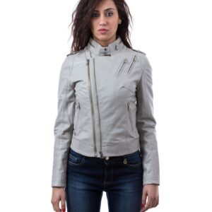 leather jacket genuine lamb leather biker perfecto ice 1 3