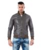 man leather jacket lamb leather style bomber central zip black color br 5