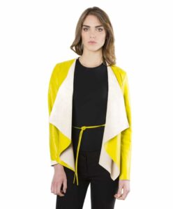 monic blue color nappa lamb leather jacket smooth effect 5