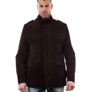 suede leather jacket brown color mod toni 5